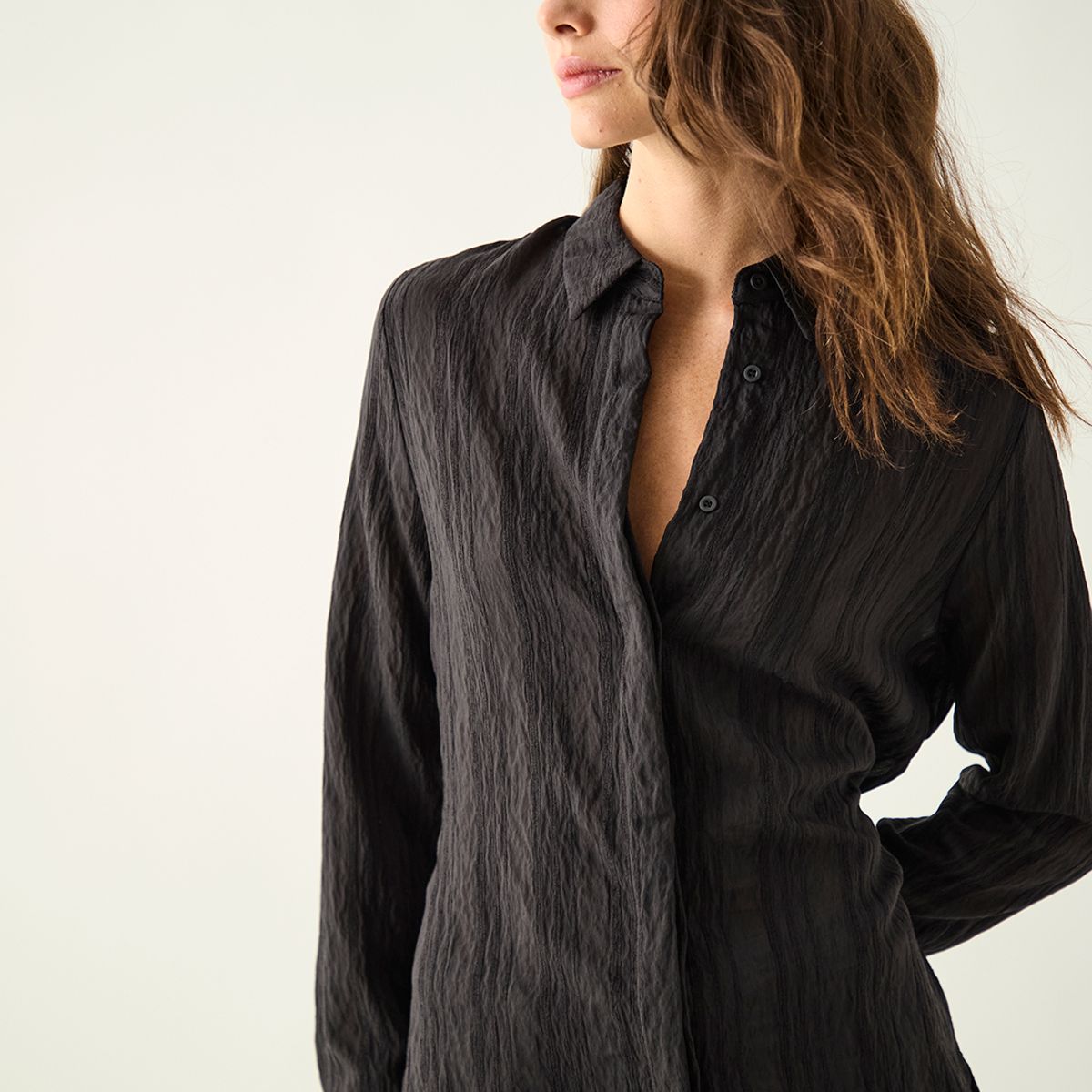 ASH - Blusa Manga Larga Negro Mujer Ash