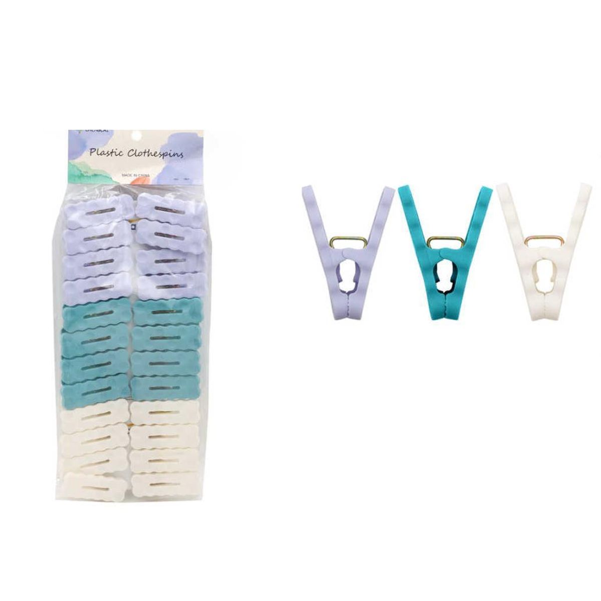 GENERICO - Pinza de Ropa 24 piezas