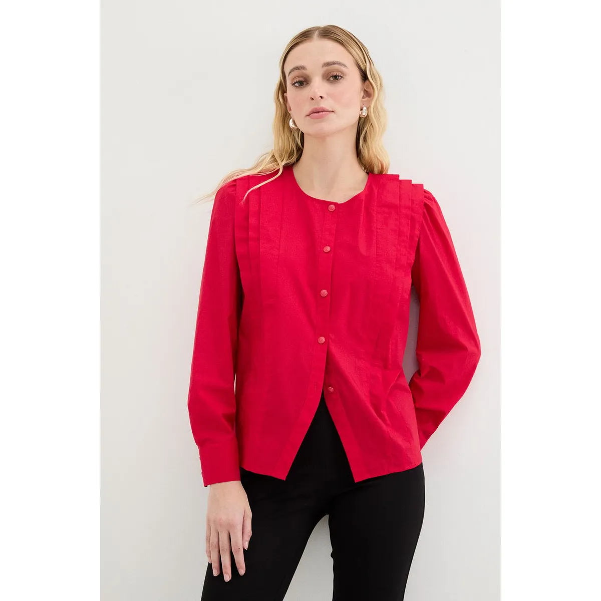 ASH - Blusa Manga Larga Rojo Mujer Ash