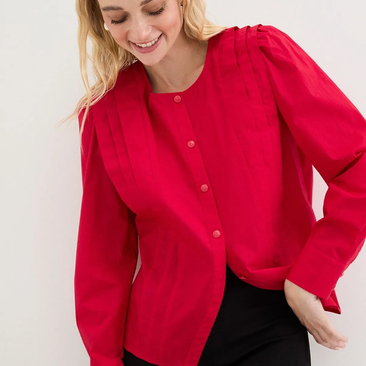 ASH - Blusa Manga Larga Rojo Mujer Ash