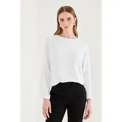 ASH - Blusa Manga Larga Crudo Mujer