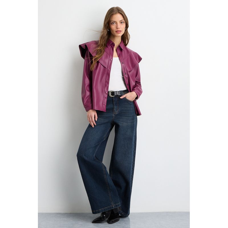 IO - Blusa Manga Larga Morado Mujer Io