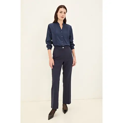 MA GRIFFE - Pantalon Azul Marino Mujer Magriffe