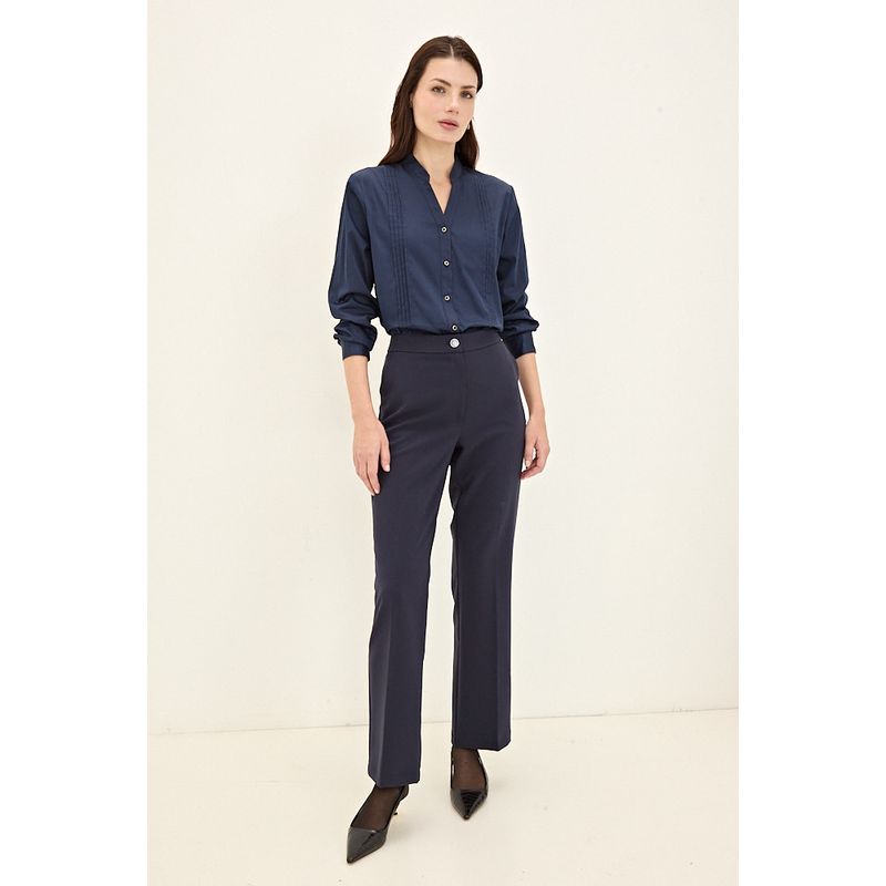 MA GRIFFE - Pantalon Azul Marino Mujer Magriffe