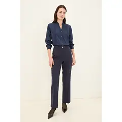 MA GRIFFE - Pantalon Azul Marino Mujer Magriffe