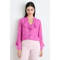ASH - Blusa Manga Larga Morado Mujer