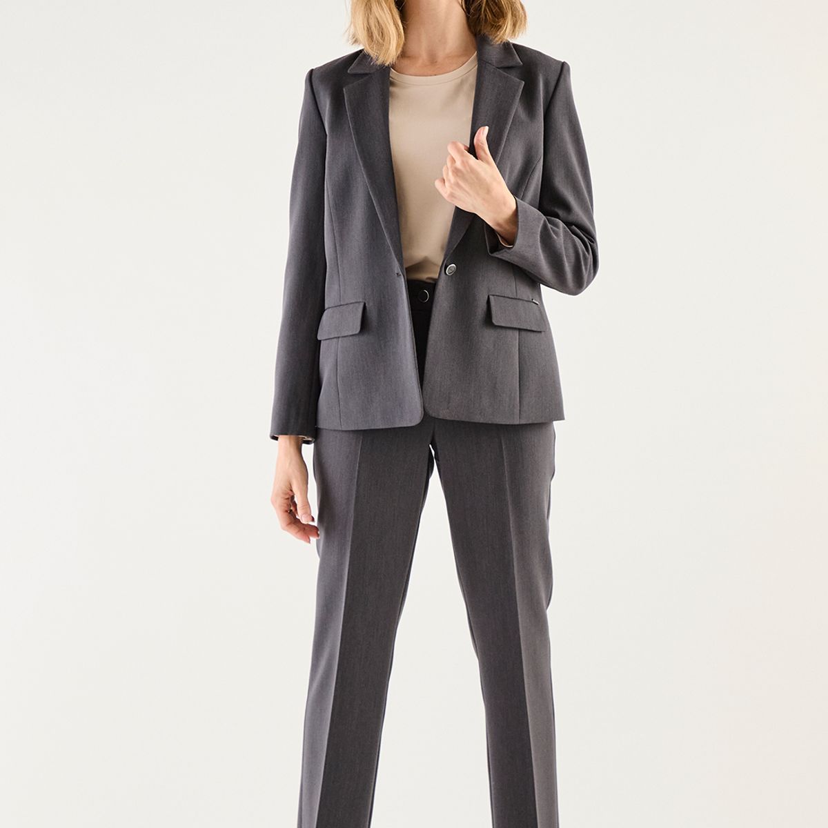 MA GRIFFE - Blazer Gris Marengo Mujer Magriffe