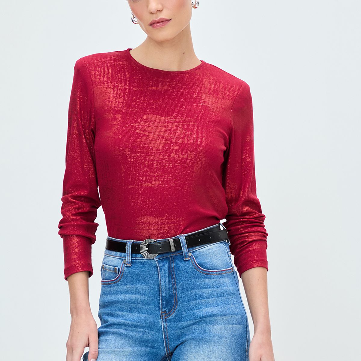 IO - Polera Manga Larga Morado Mujer Io