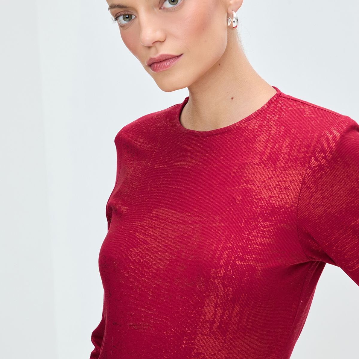 IO - Polera Manga Larga Morado Mujer Io