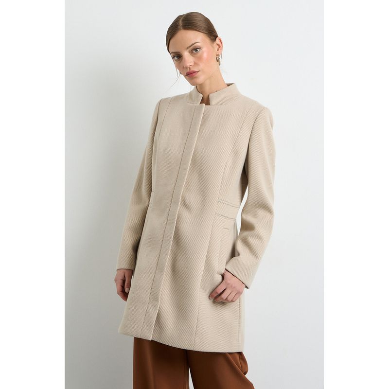 IO - Chaqueton Beige Mujer Io