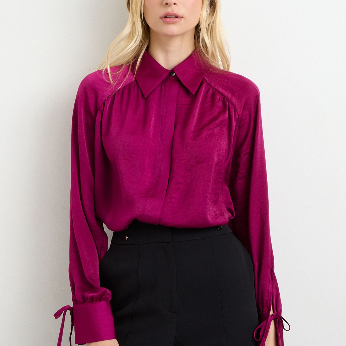 ASH - Blusa Manga Larga Fucsia Mujer Ash