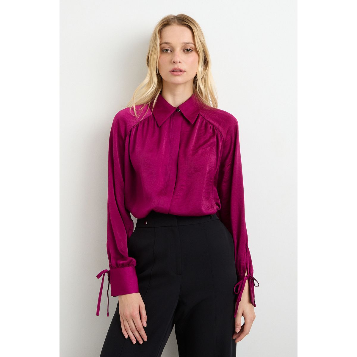 ASH - Blusa Manga Larga Fucsia Mujer Ash