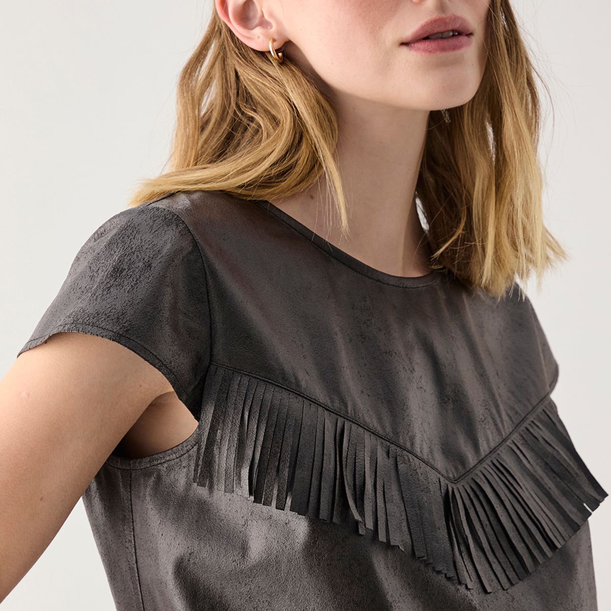 ASH - Polera Manga Corta Negro Mujer Ash