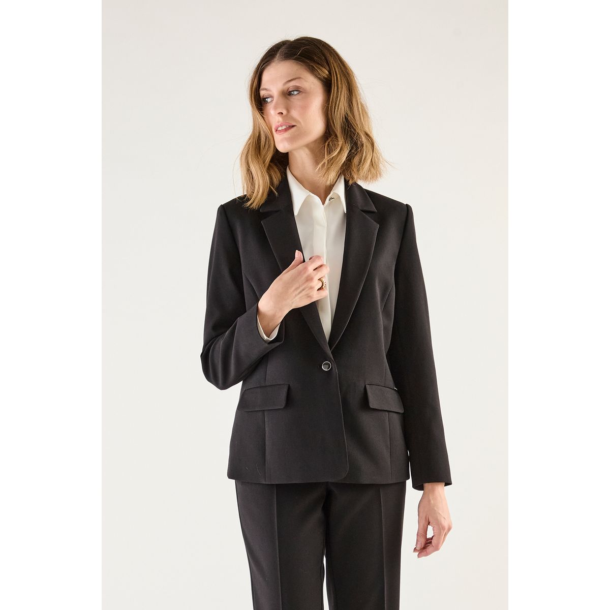MA GRIFFE - Blazer Negro Mujer Magriffe