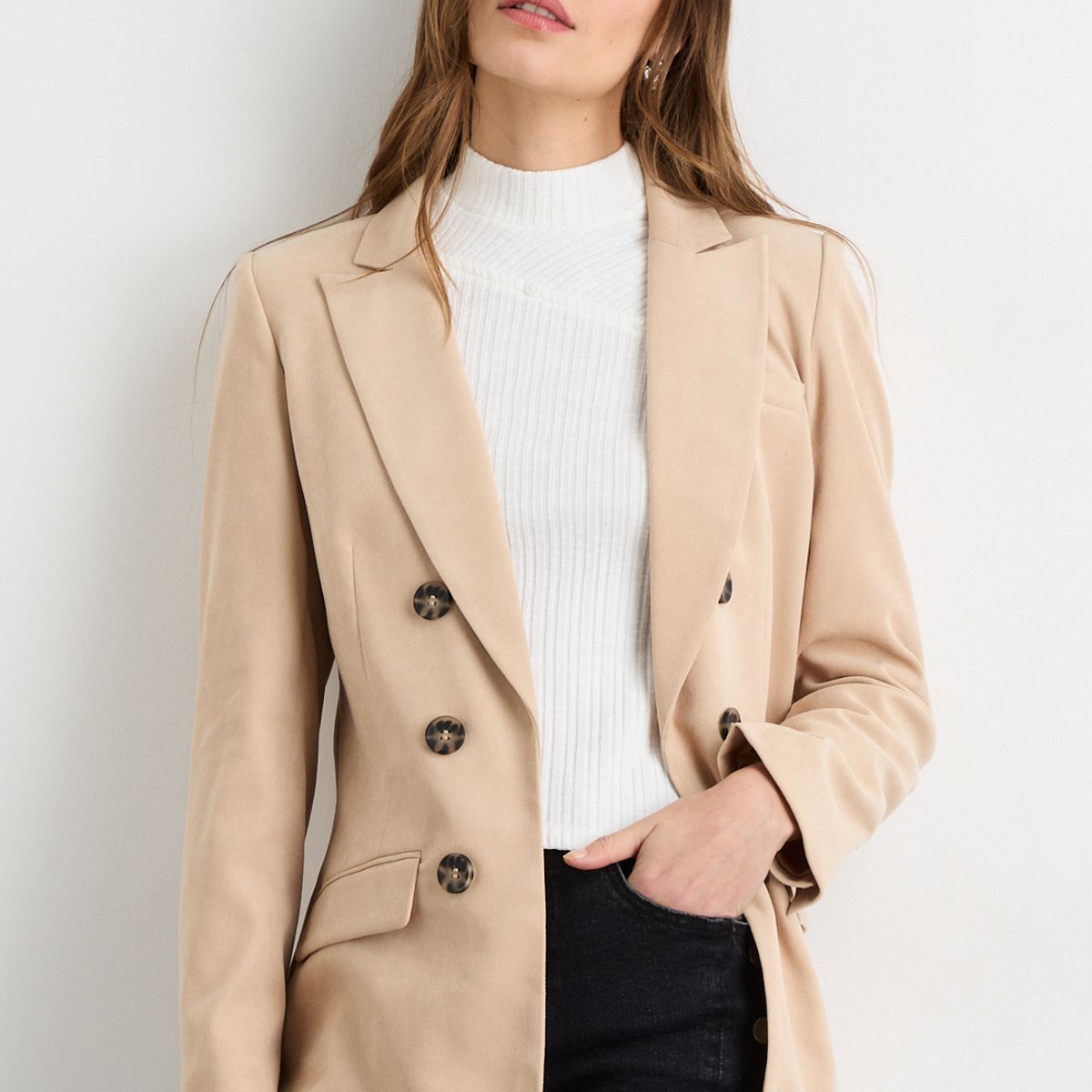 IO - Blazer Beige Mujer Io