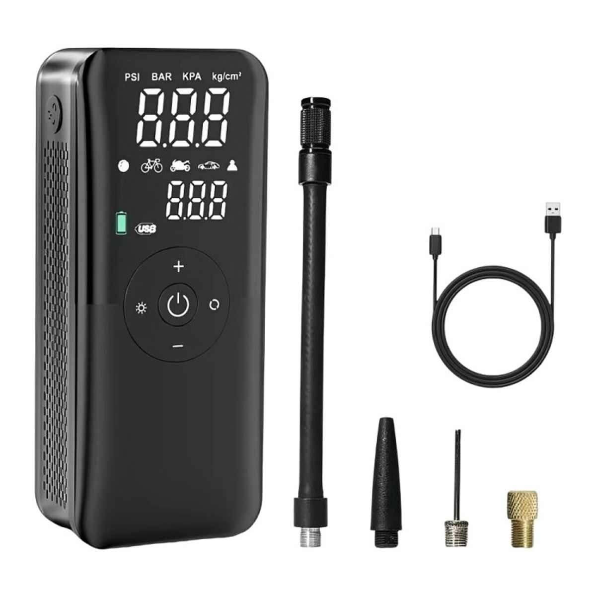 GENERICO - Compresor Aire 150psi Auto Moto Bicicleta Power Bank 2600mah