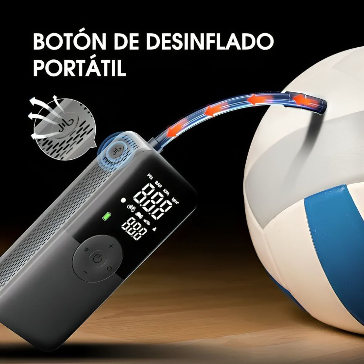 GENERICO - Compresor Aire 150psi Auto Moto Bicicleta Power Bank 2600mah