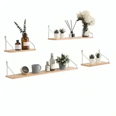 GENERICO - Estantes Flotantes De Pared Para Dormitorio Cocina Baño 4pcs