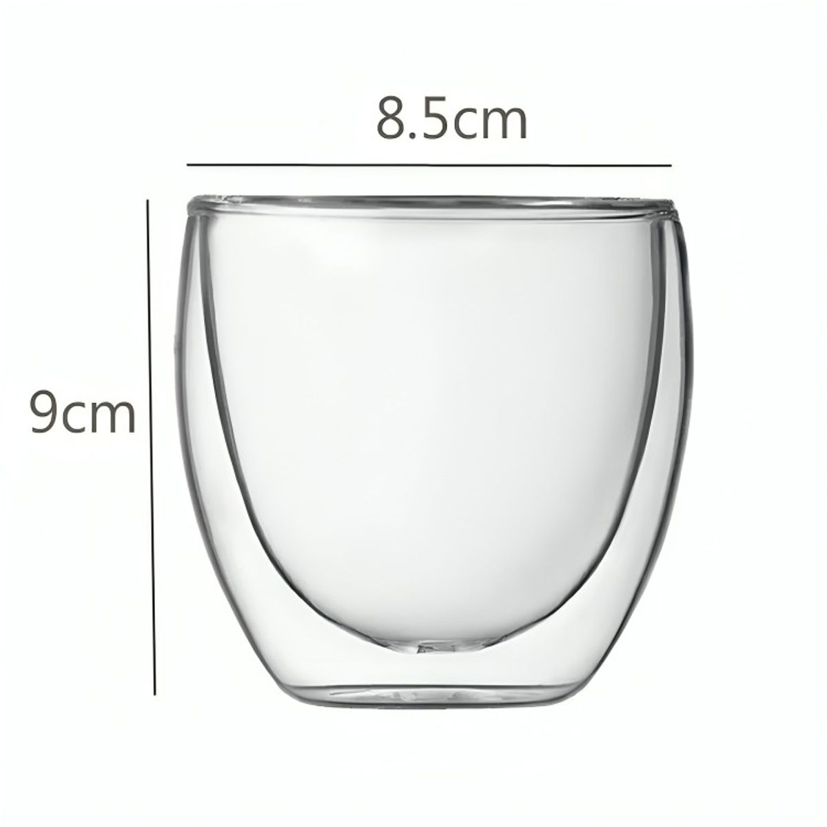 GENERICO - Set 4 Tazas Doble Pared 250ml Frio Caliente