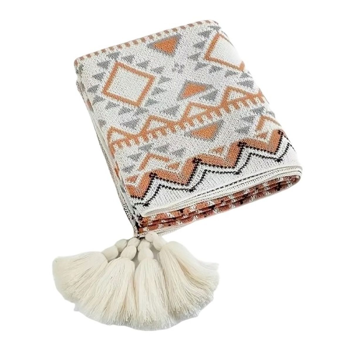 GENERICO - Manta Decorativa Tejida Para Sillon Piecera Cama Bohemia