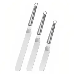 GENERICO - Set 3 Espátulas Alisadora Repostera Decoración Tortas