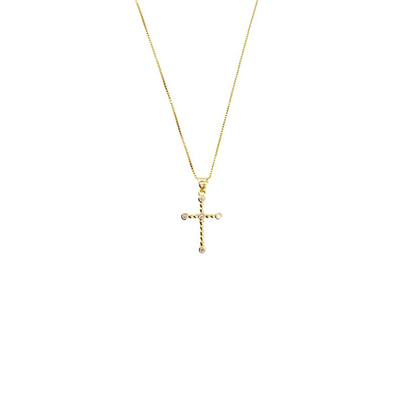 JOYAS MONTERO - Collar Aura Microcircon Baño de oro 24k