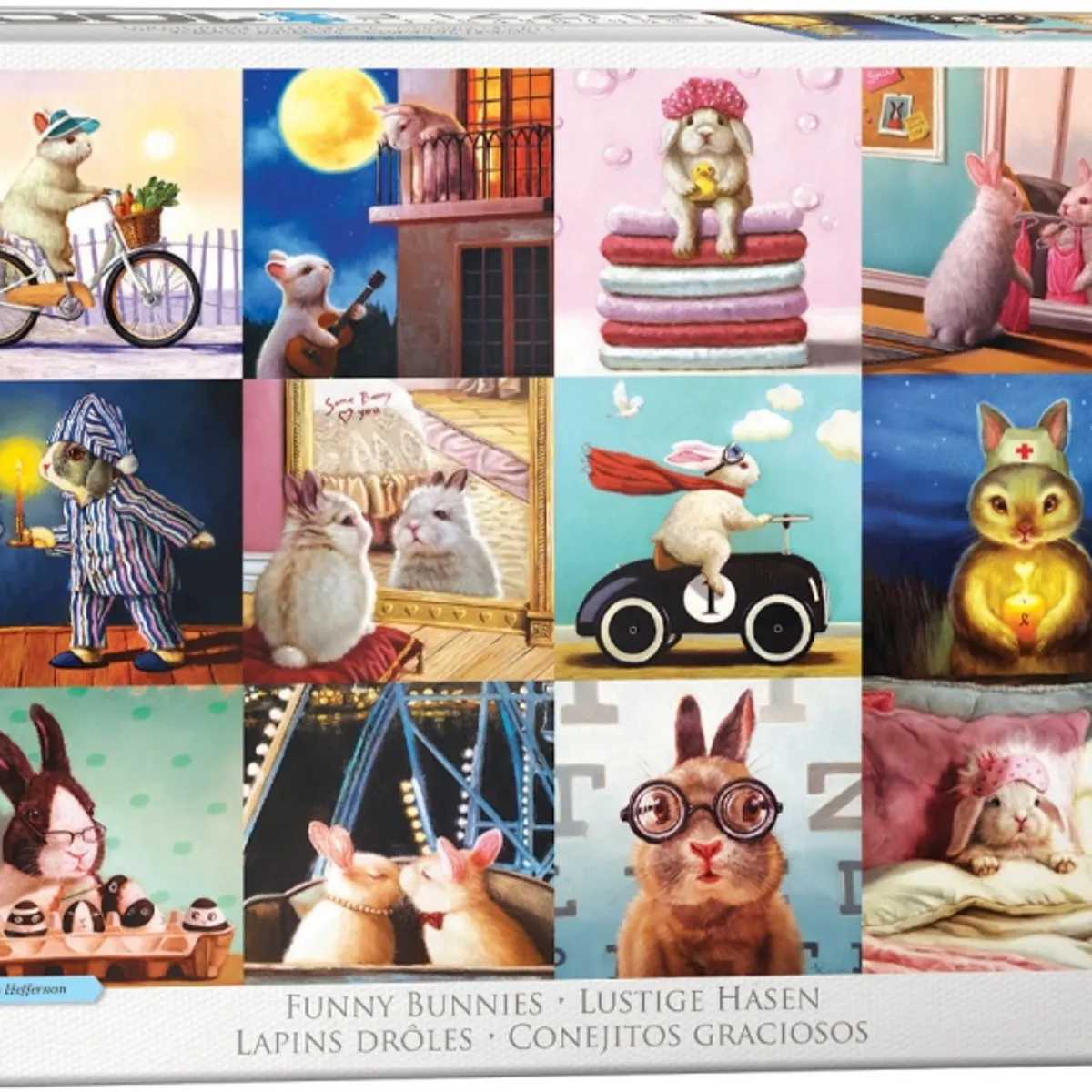 EUROGRAPHICS - EUROGRAPHICS 6000-5693 FUNNY BUNNIES BY LUCIA HEFFERN PUZZLE