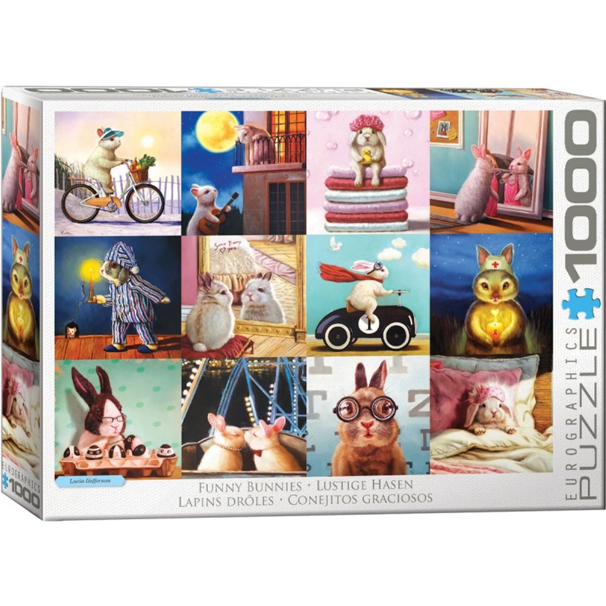 EUROGRAPHICS - EUROGRAPHICS 6000-5693 FUNNY BUNNIES BY LUCIA HEFFERN PUZZLE