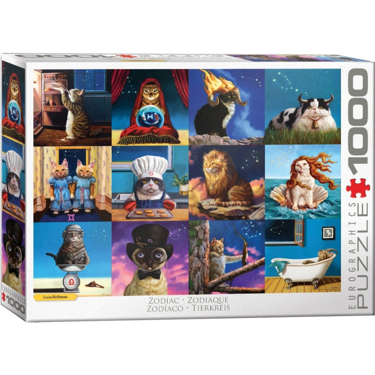 EUROGRAPHICS - EUROGRAPHICS 6000-5769 ZODIAC CATS PUZZLE 1000 PIEZAS