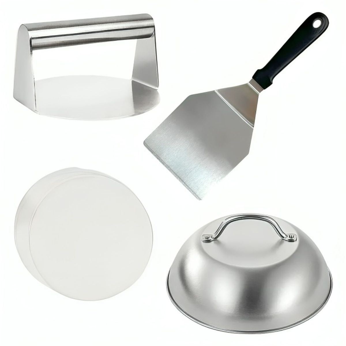 GENERICO - Kit De Prensa De Hamburguesas De Acero Inoxidable