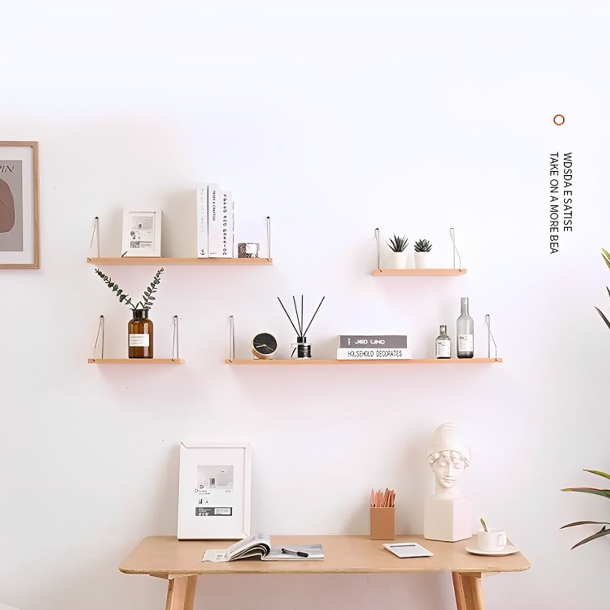 GENERICO - Estantes Flotantes De Pared Para Dormitorio Cocina Baño 4pcs