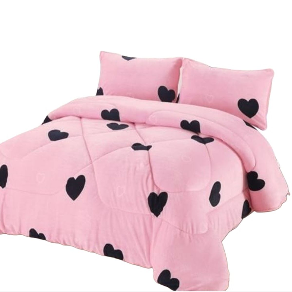 GENERICO - Cubrecama de Invierno Plush con Chiporro 2 plazas Rosado RS1027
