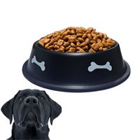 Bowl inoxidable Comida Perro 30 cm Negro