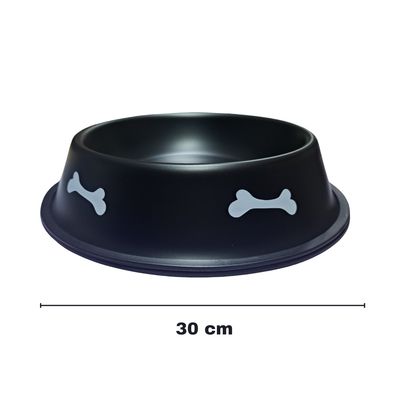 Imagen 2 del producto Bowl inoxidable Comida Perro 30 cm Negro