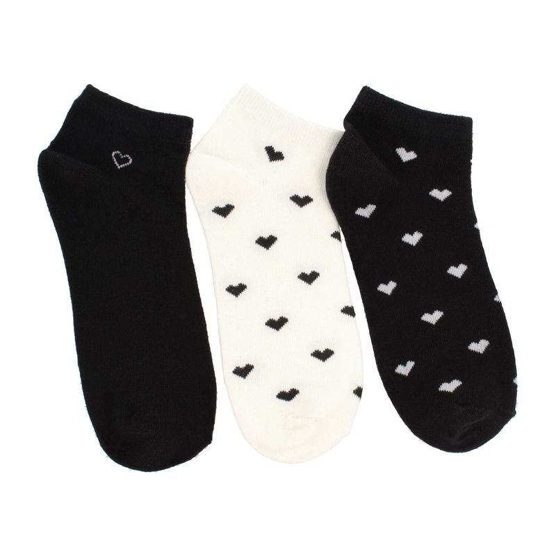 BATA - Calcetines Mujer Bata Tripack Lin Corazones Multicolor