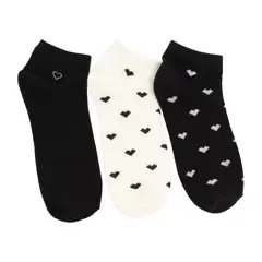 BATA - Calcetines Mujer Tripack Lin Corazones Multicolor