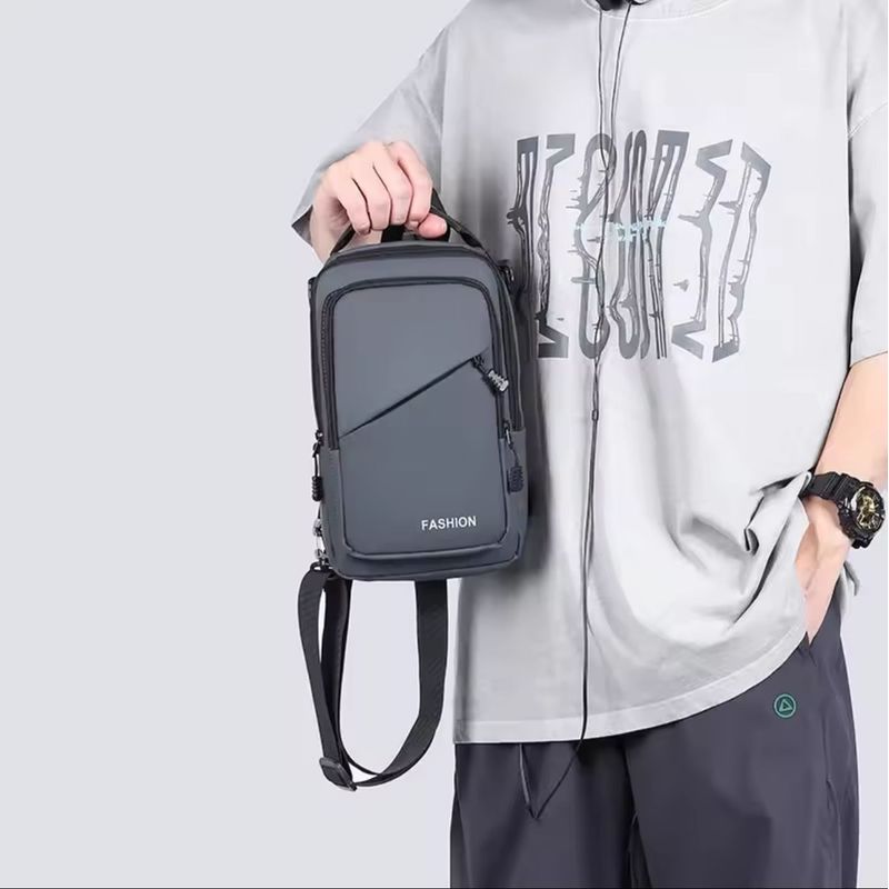 GENERICO - Bolso Cruzado de Hombre Banano Gran Capacidad Impermeable