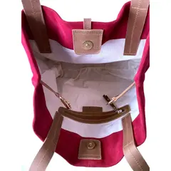 BRAVA - Cartera de cuero modelo JANE Guinda