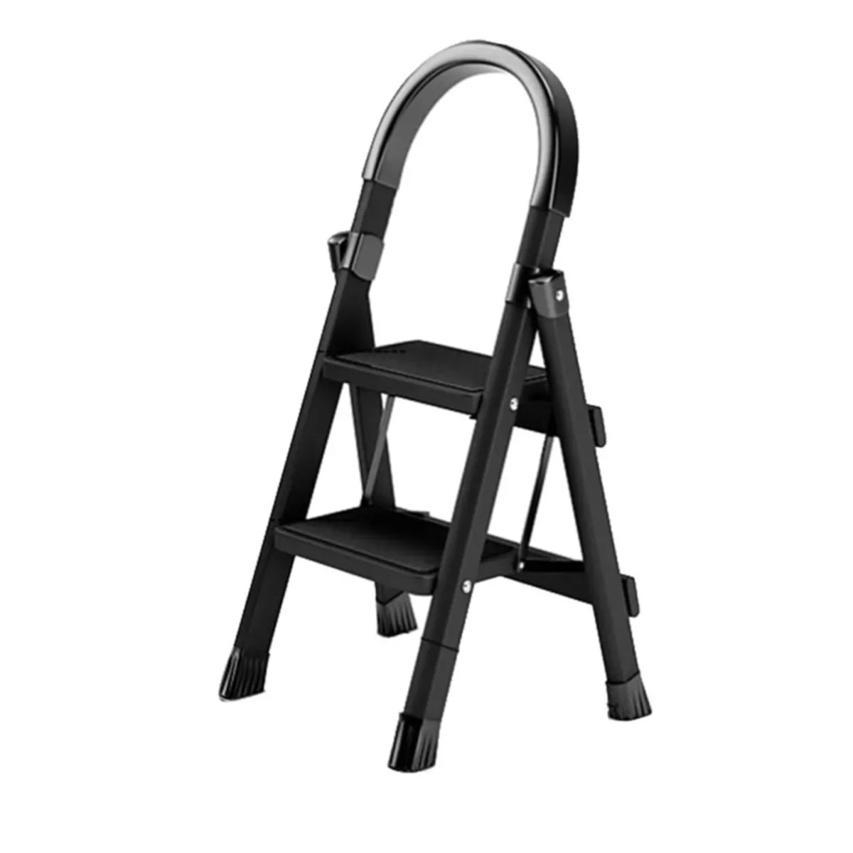 GENERICO - Escalera Taburete Plegable 2 Peldaños Antideslizantes Color Negro