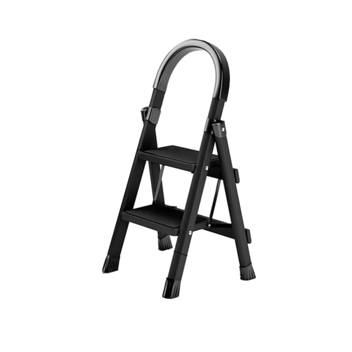 GENERICO - Escalera Taburete Plegable 2 Peldaños Antideslizantes Color Negro