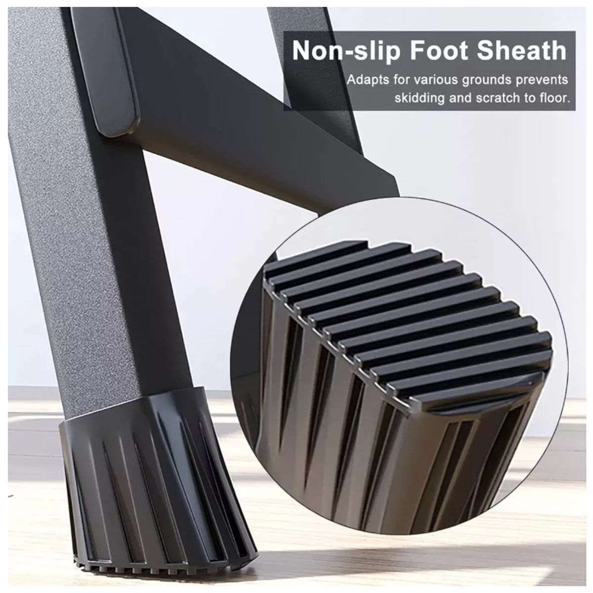 GENERICO - Escalera Taburete Plegable 2 Peldaños Antideslizantes Color Negro