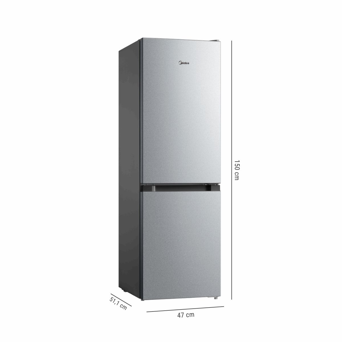 MIDEA - Refrigerador Bottom Freezer Frío Directo 169L Silver-OpenBox