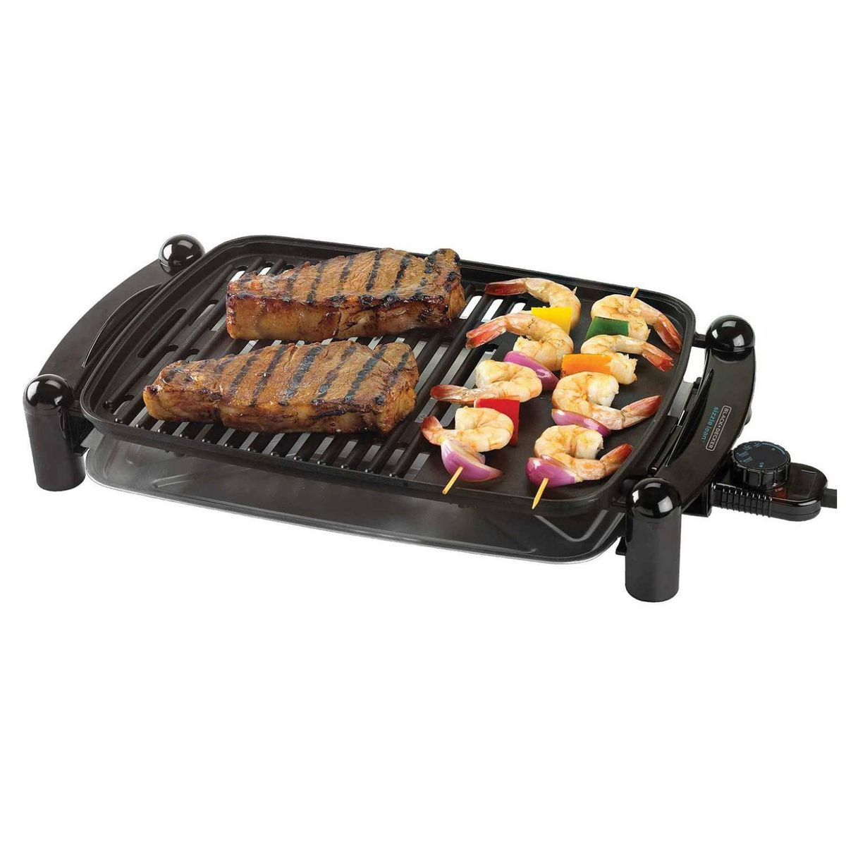 BLACK+DECKER - Parrilla Electrica Grill Asador Antiadherente IG201