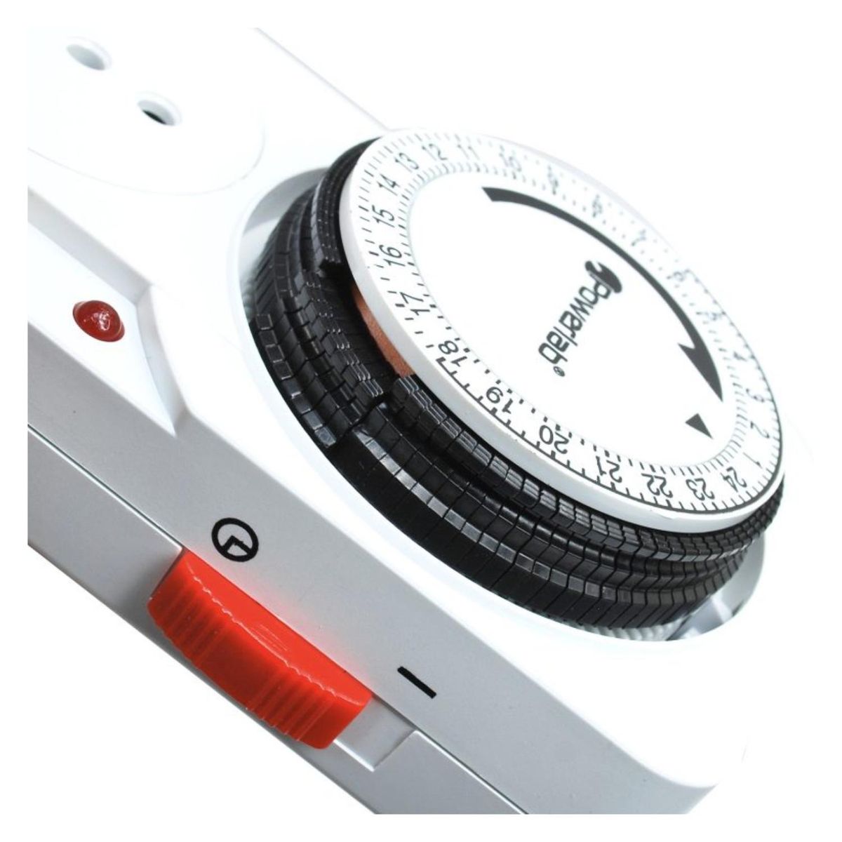 POWERLAB - Timer Analogo 2000W Temporizador 24 Horas Blanco