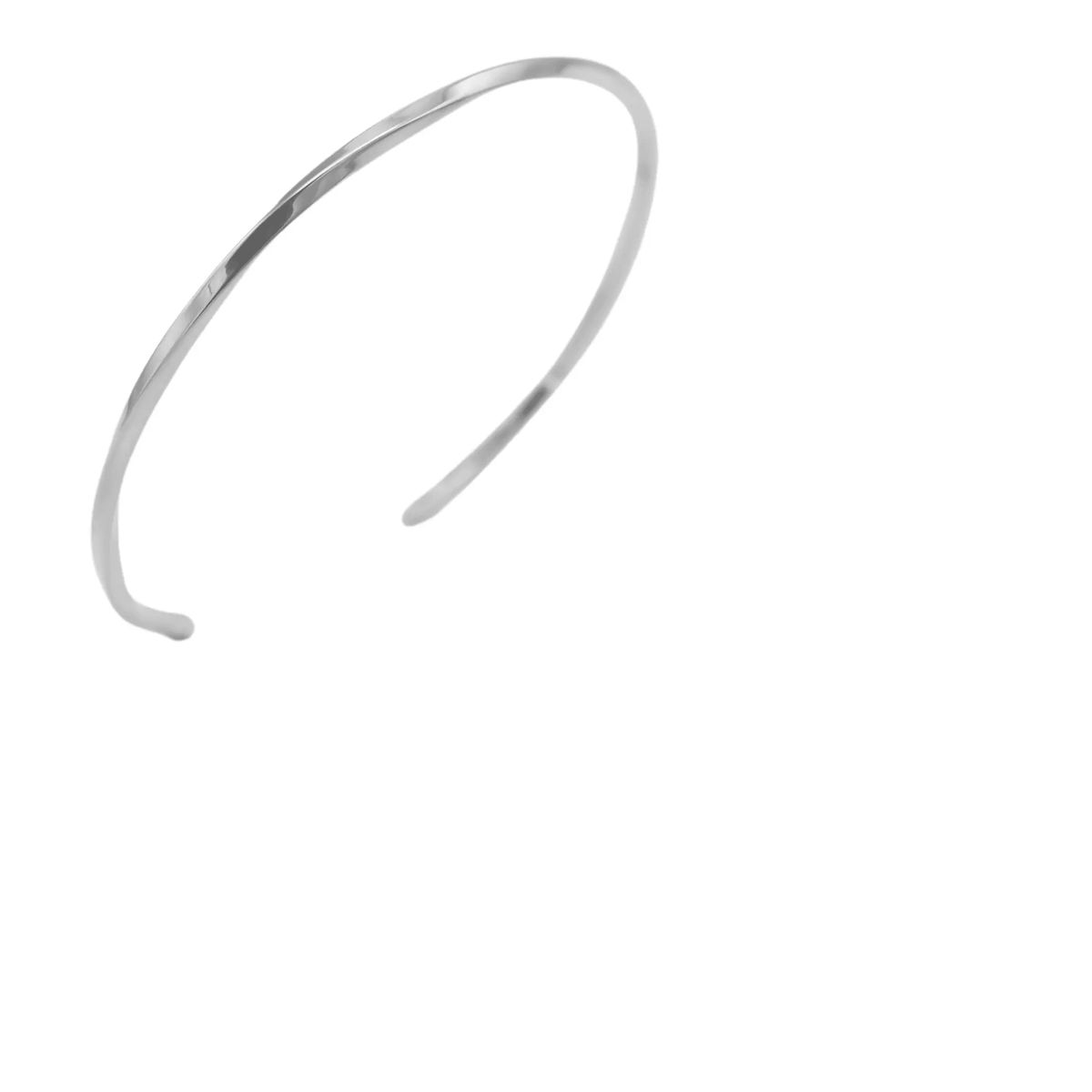 ELBAULDEJUMA - Pulsera rigida florencia plateada hipoalergenica