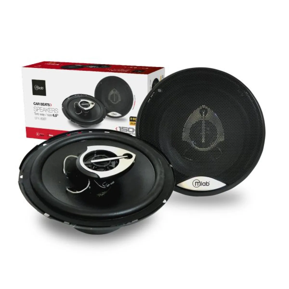 MLAB - Pack 2 Parlantes 6.5" 16cm Para Automovil Negro 8987