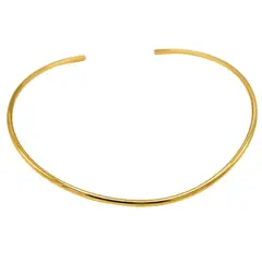 ELBAULDEJUMA - Collar rigido Susan choker chapado en oro 18k