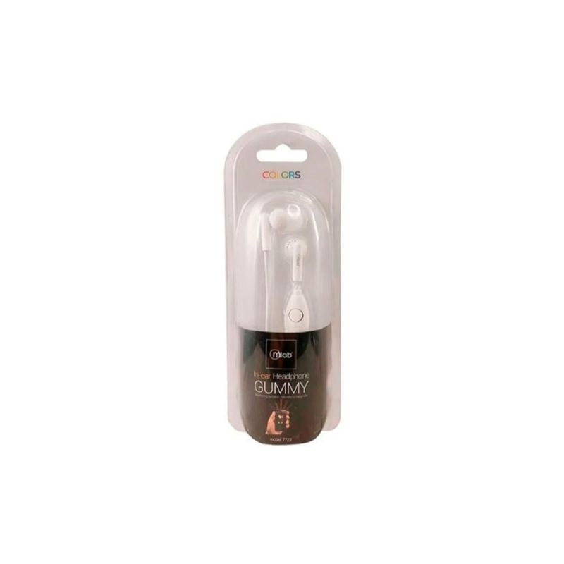 MLAB - Audifonos Manos Libres Jack 3.5 In Ear Blanco Gummy