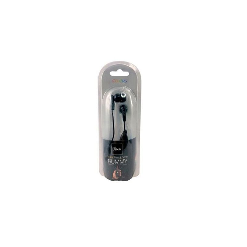 MLAB - Audifonos Manos Libres Jack 3.5 In Ear Negro Gummy