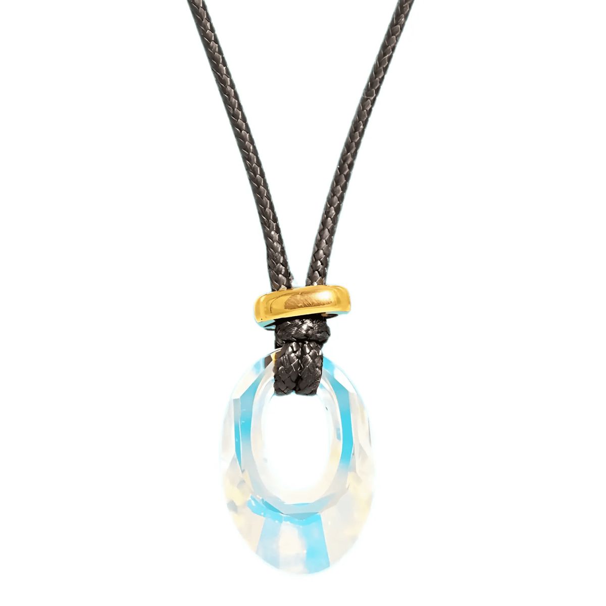 ELBAULDEJUMA - Colgante ajustable JD cristal austriaco genuino chapado en oro 18k